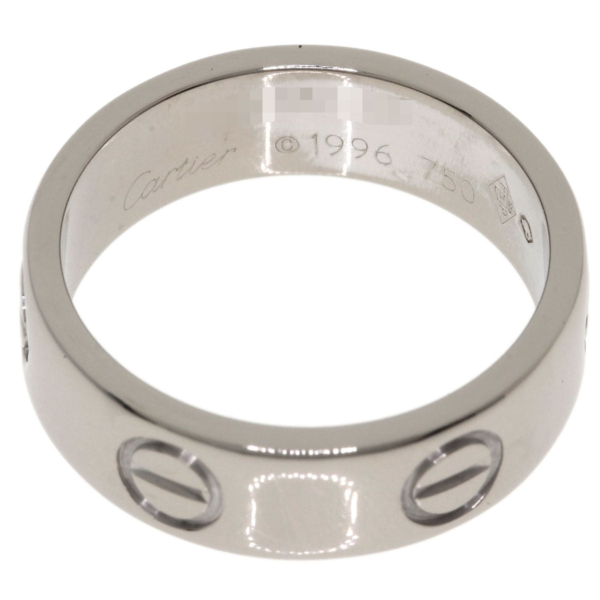 CARTIER love ring #50 Ring K18 White Gold Ladies [Used]