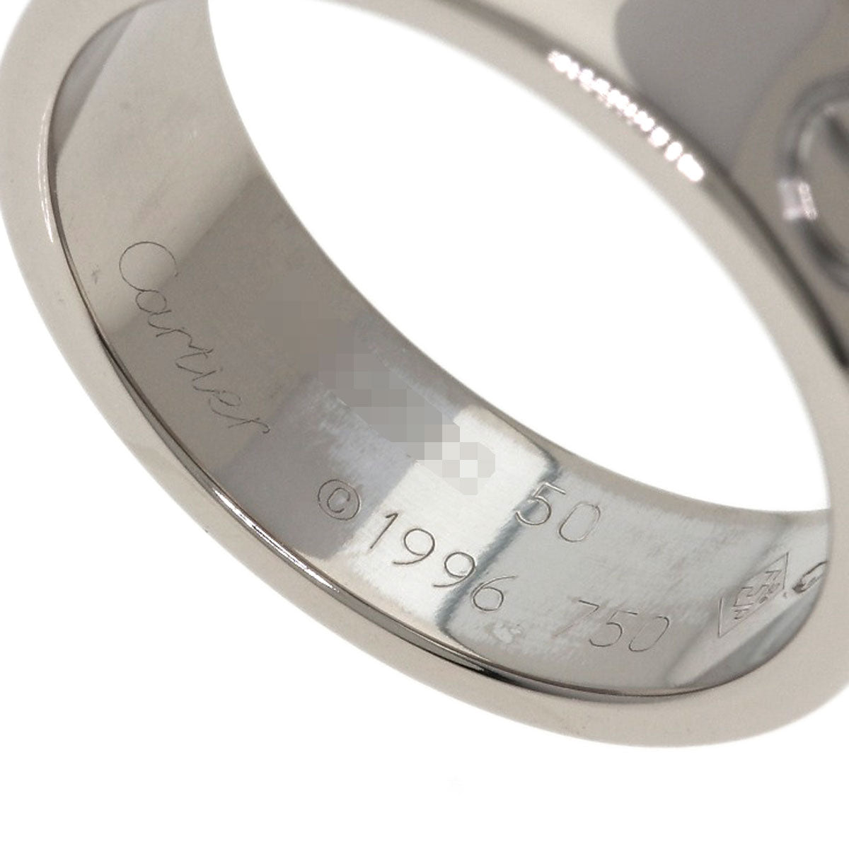 CARTIER love ring #50 Ring K18 White Gold Ladies [Used]