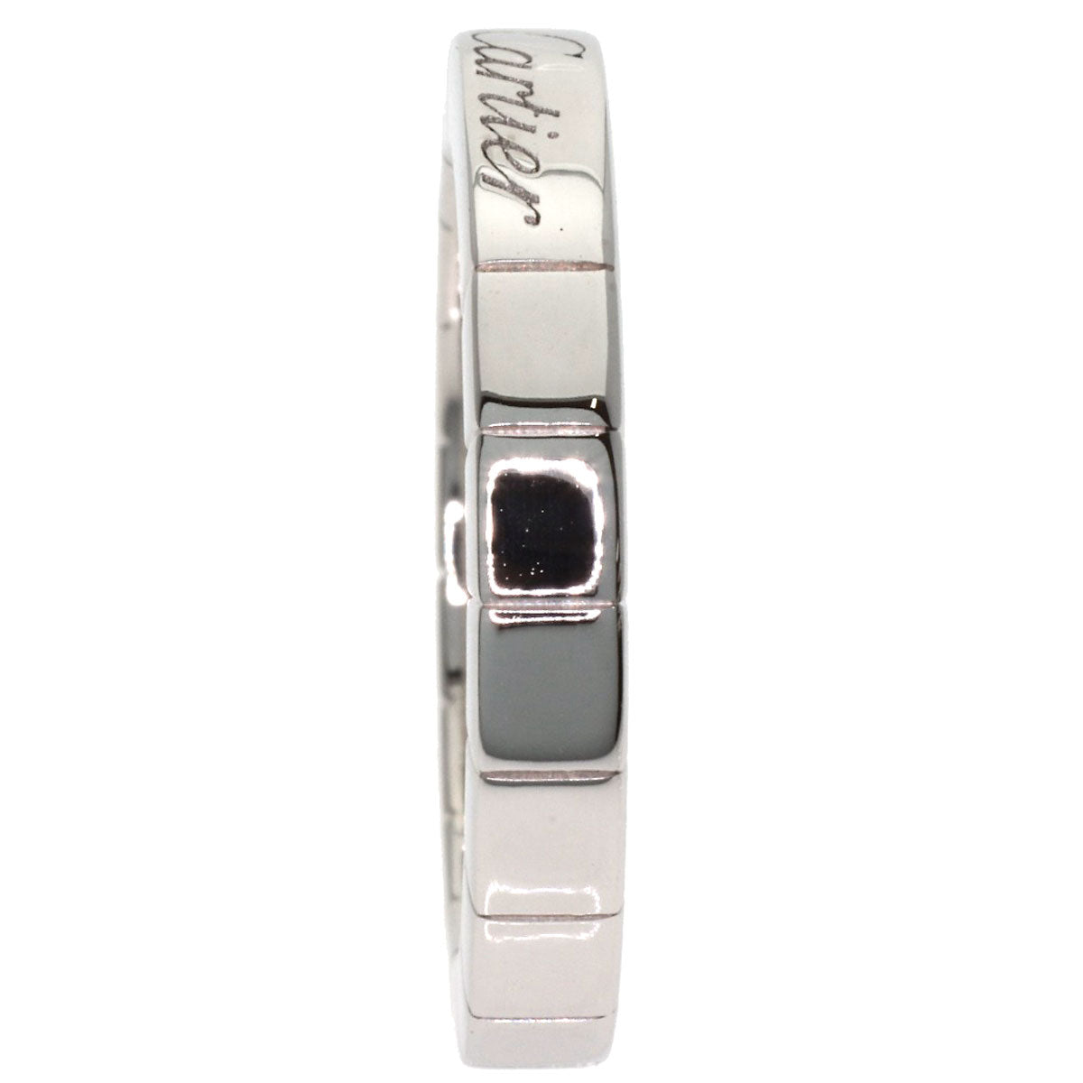 CARTIER Laniere # 48 Ring K18 White Gold Ladies [Used]
