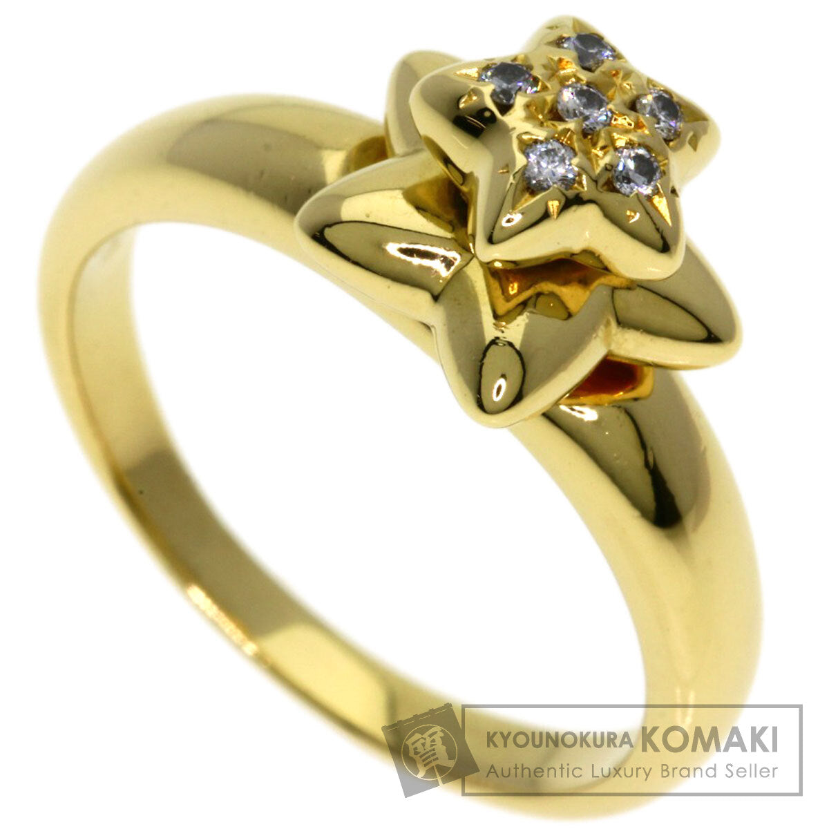 TASAKI swing diamond Ring K18 Yellow Gold Ladies [Used]