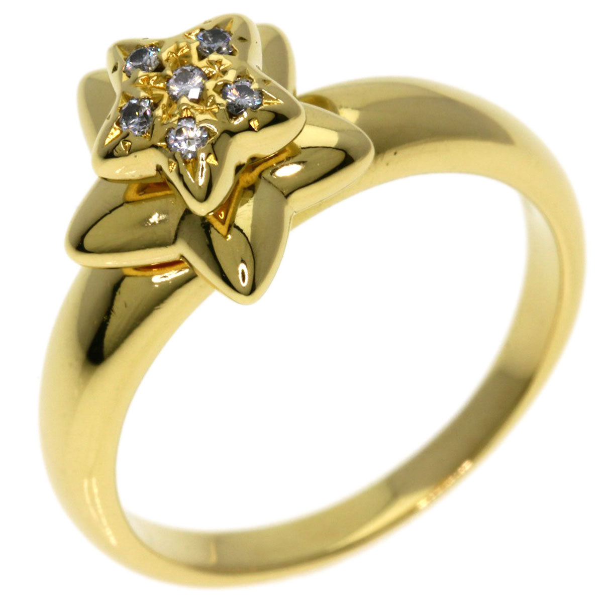 TASAKI swing diamond Ring K18 Yellow Gold Ladies [Used]