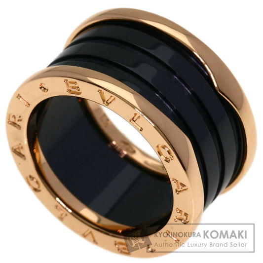 BVLGARI B.zero1 4-band Ceramic #53 Ring K18 Pink Gold Ladies [Used]