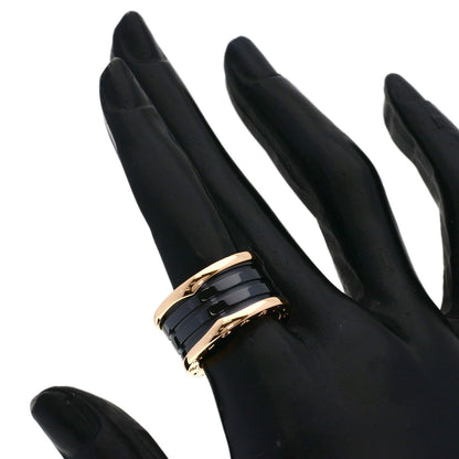BVLGARI B.zero1 4-band Ceramic #53 Ring K18 Pink Gold Ladies [Used]