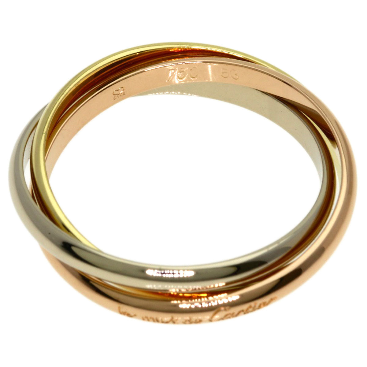 CARTIER Trinity XS #53 Ring K18 Yellow Gold K18 White GoldLadies [Used]