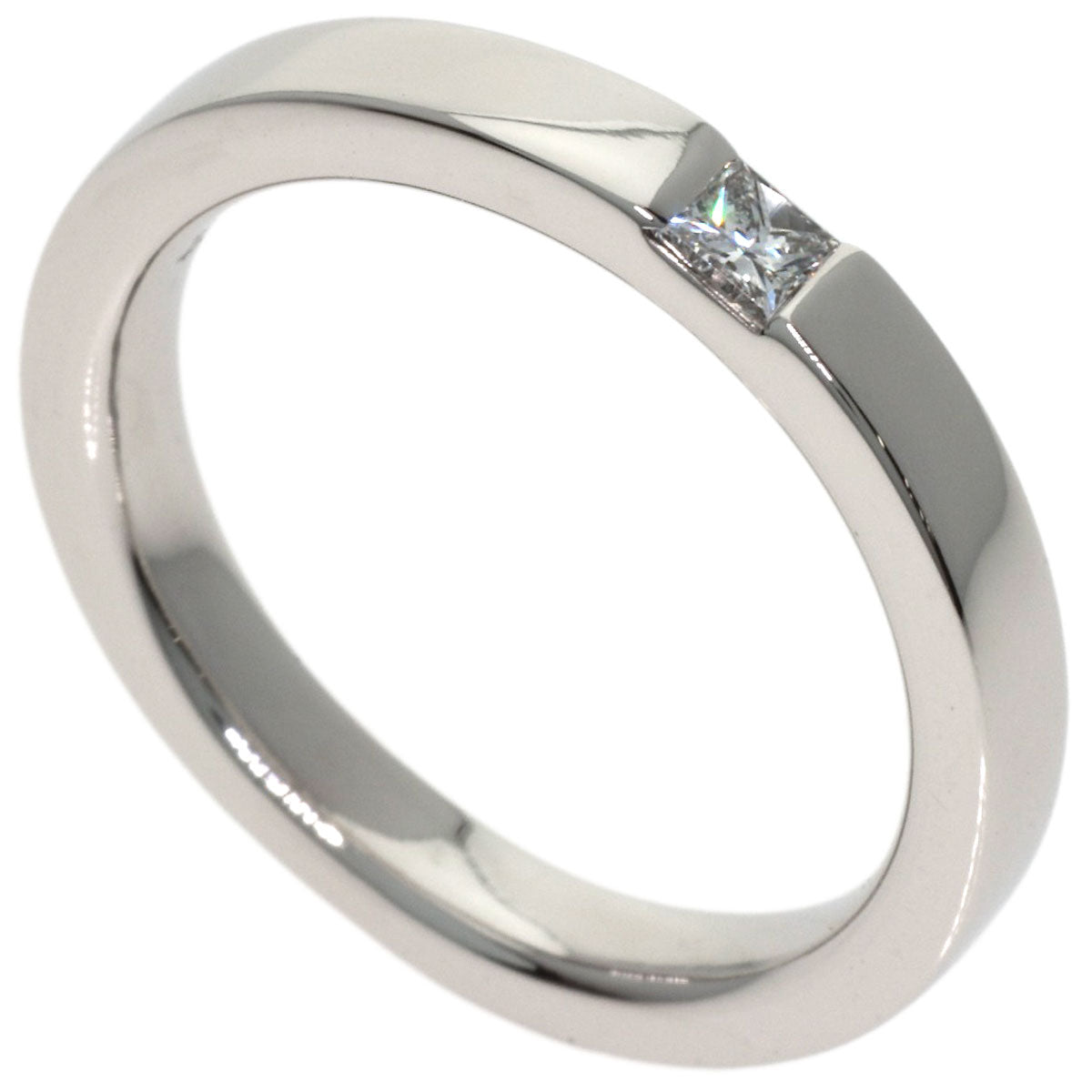 HARRY WINSTON Princess cut band ring with diamond Ring Platinum PT950 Ladies [Used]