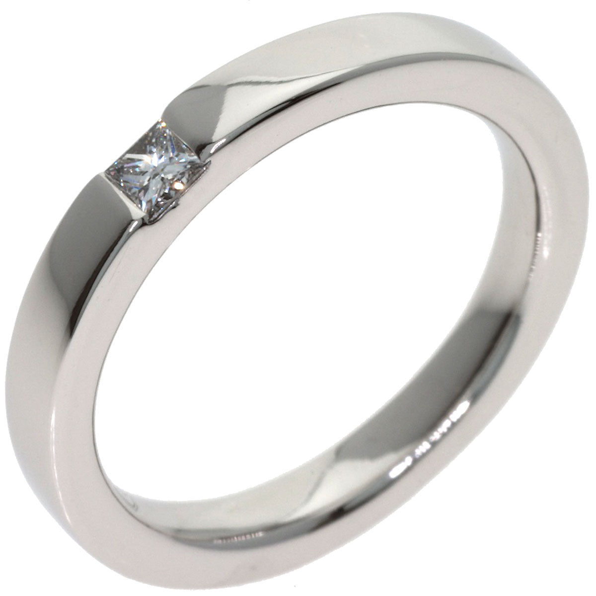 HARRY WINSTON Princess cut band ring with diamond Ring Platinum PT950 Ladies [Used]