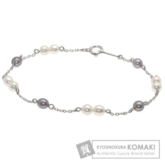 TASAKI Freshwater Pearl Pearl Station Bracelet K18 White Gold Ladies [Used]