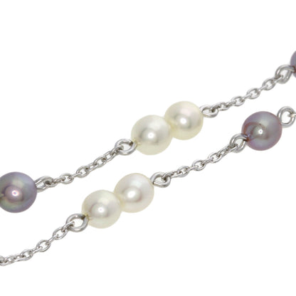 TASAKI Freshwater Pearl Pearl Station Bracelet K18 White Gold Ladies [Used]