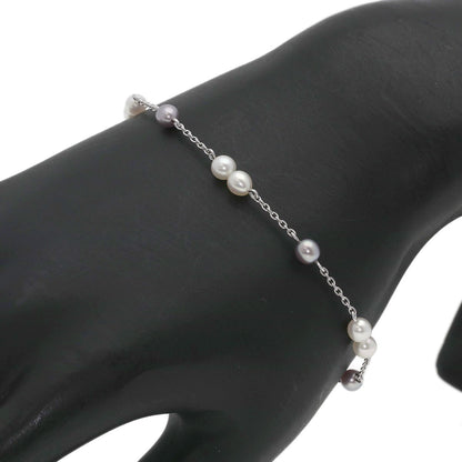 TASAKI Freshwater Pearl Pearl Station Bracelet K18 White Gold Ladies [Used]