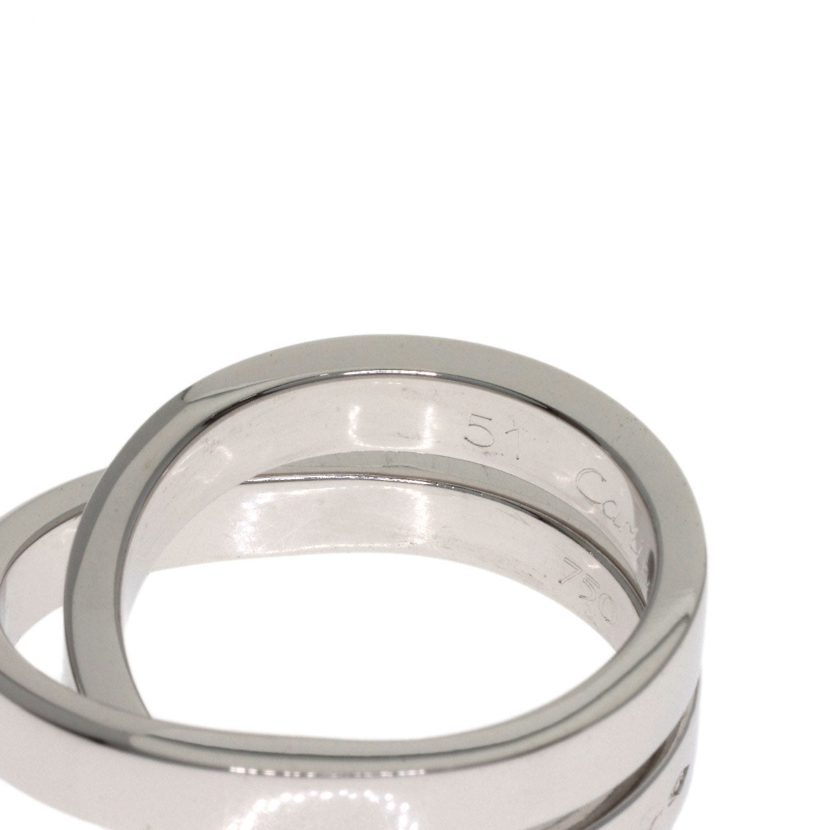 CARTIER Parising # 51 Ring K18 White Gold Ladies [Used]