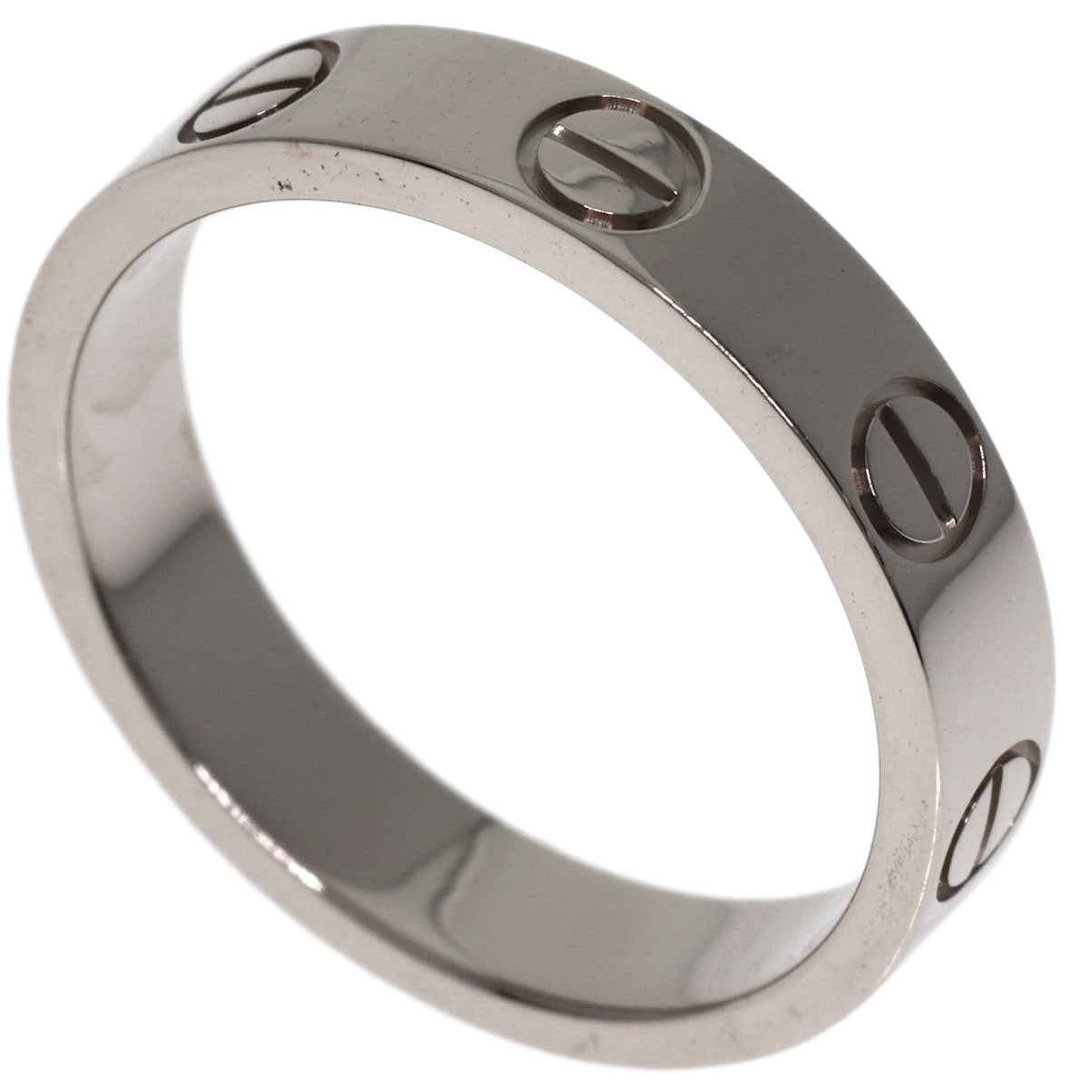 CARTIER Mini love ring # 47 Ring K18 White Gold Ladies [Used]