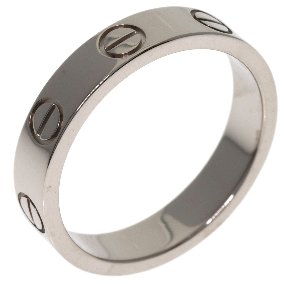 CARTIER Mini love ring # 47 Ring K18 White Gold Ladies [Used]