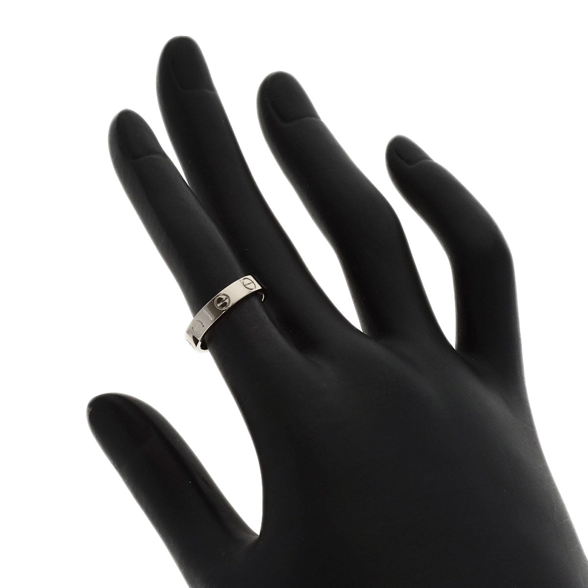CARTIER Mini love ring # 47 Ring K18 White Gold Ladies [Used]
