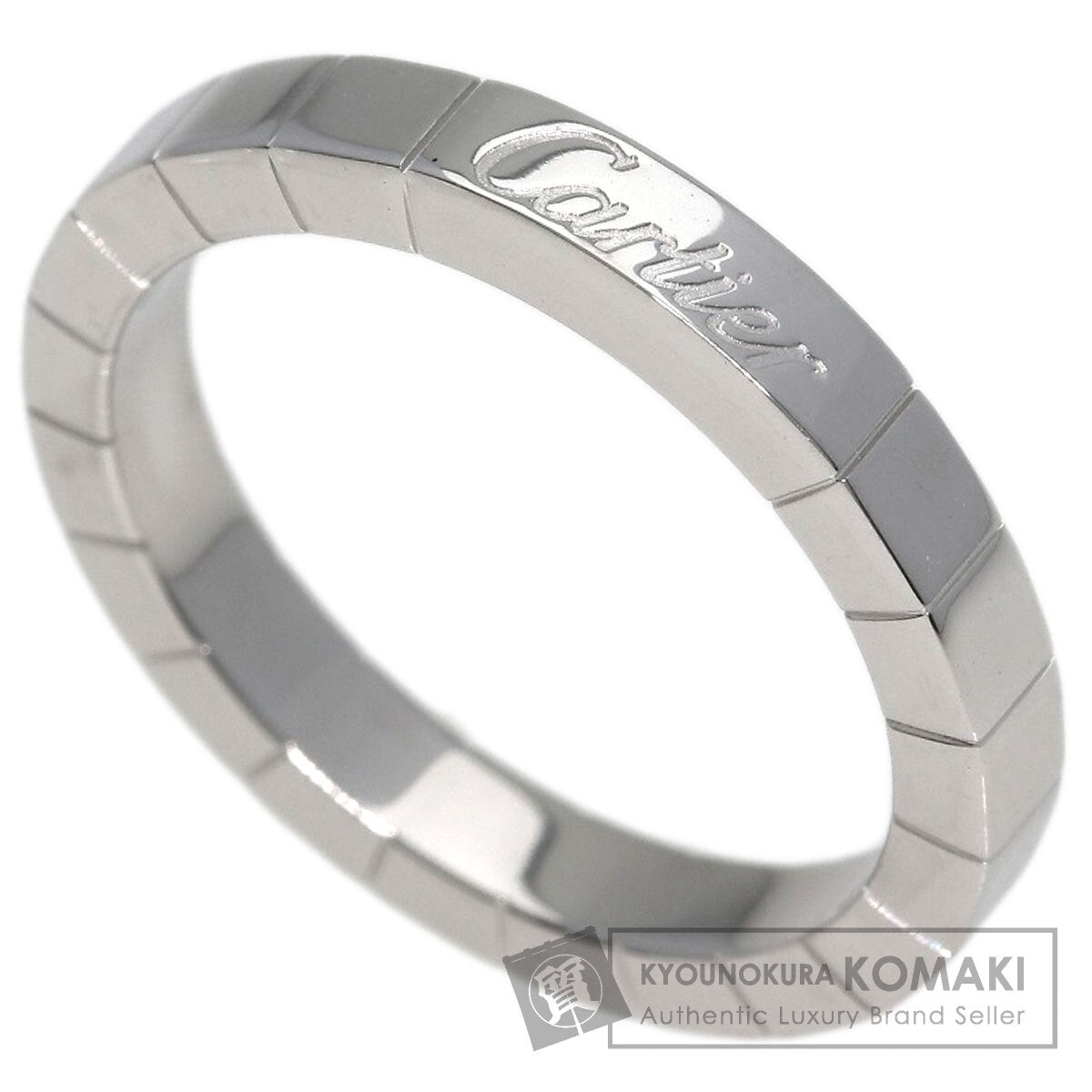 CARTIER Laniere # 54 Ring K18 White Gold Ladies [Used]