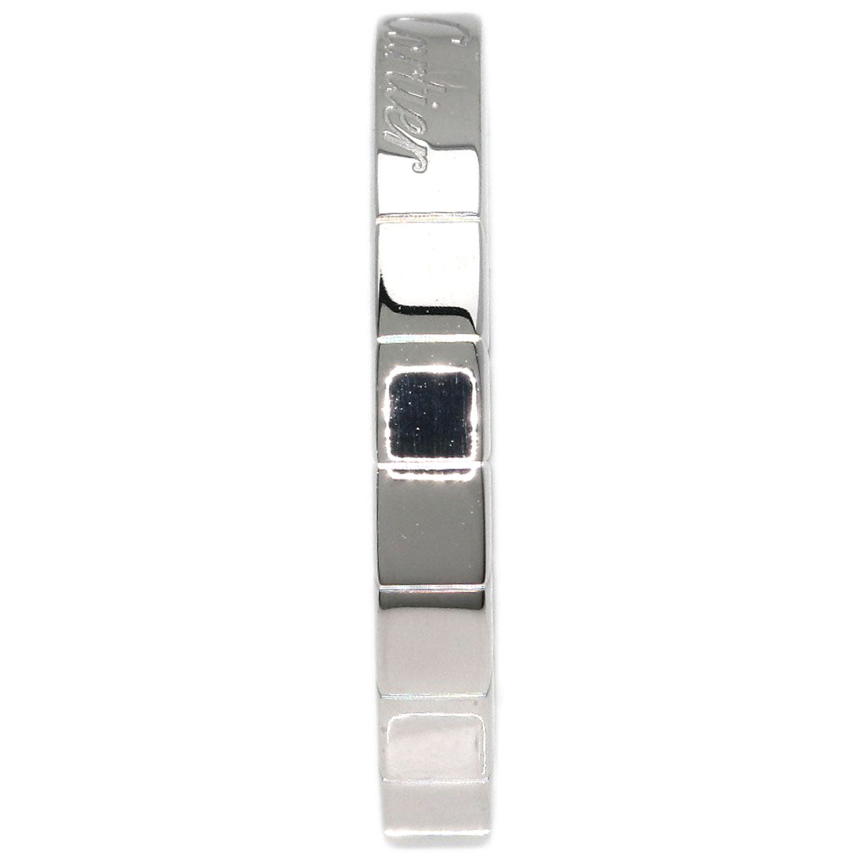 CARTIER Laniere # 54 Ring K18 White Gold Ladies [Used]