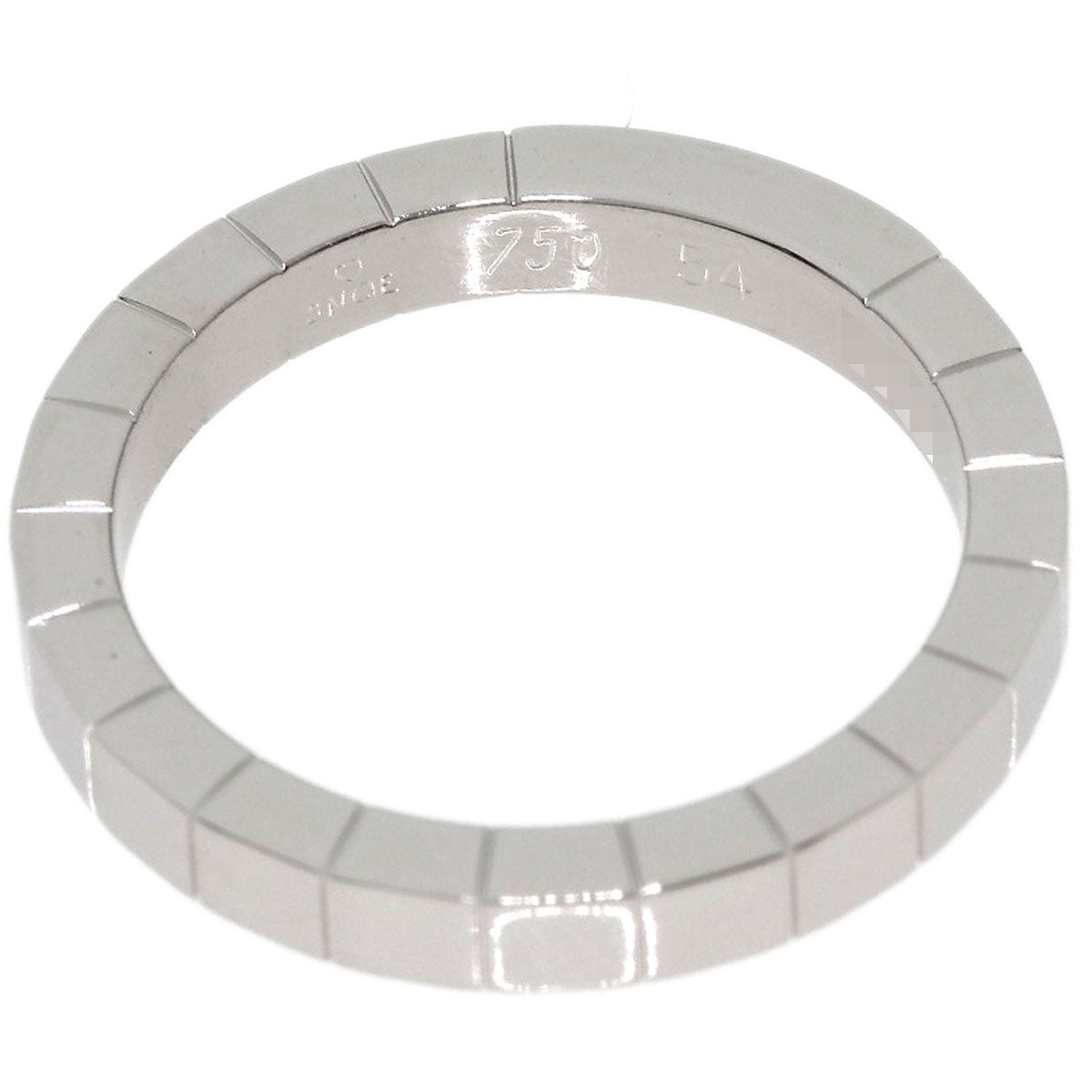 CARTIER Laniere # 54 Ring K18 White Gold Ladies [Used]