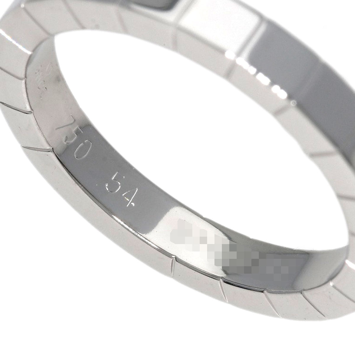 CARTIER Laniere # 54 Ring K18 White Gold Ladies [Used]