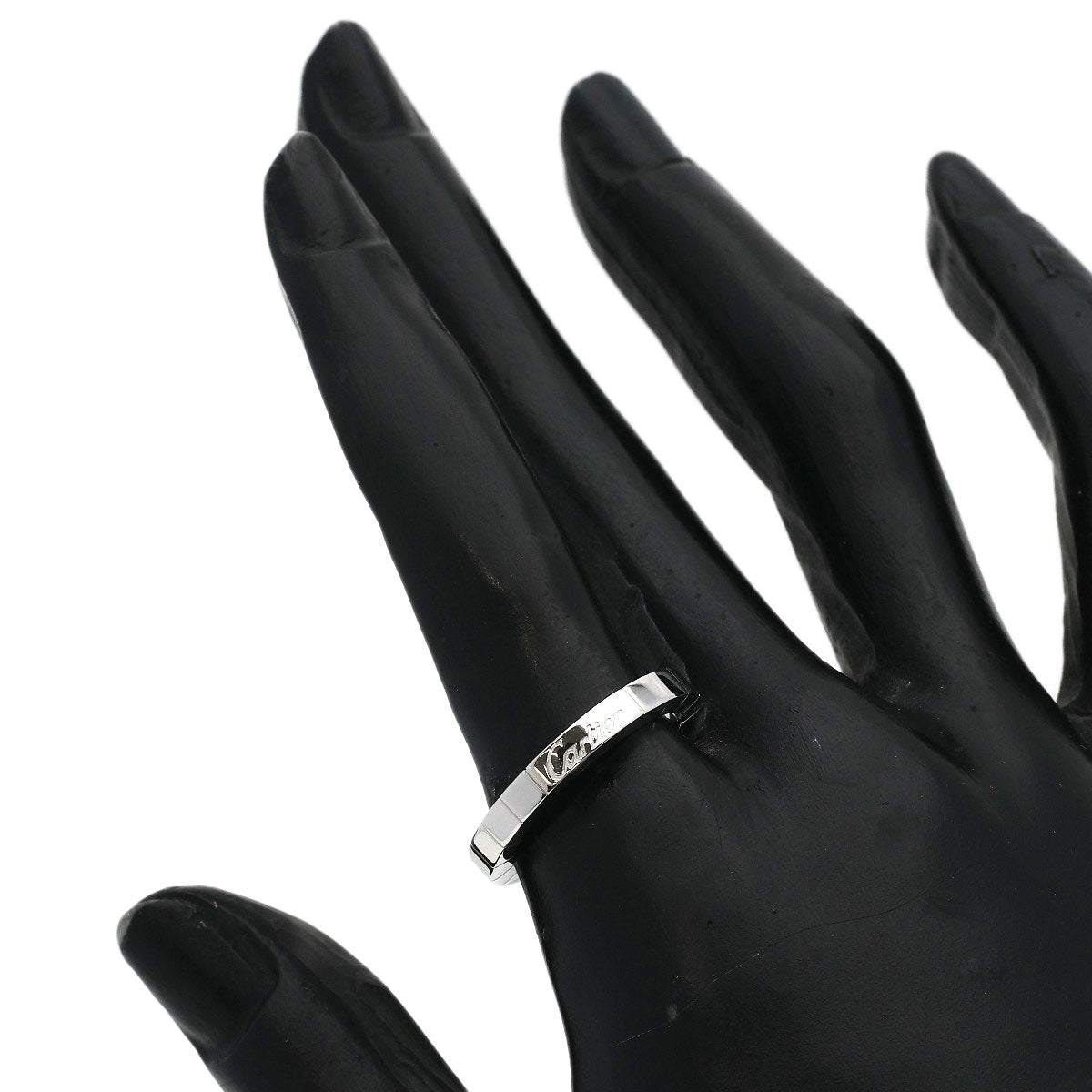 CARTIER Laniere # 54 Ring K18 White Gold Ladies [Used]