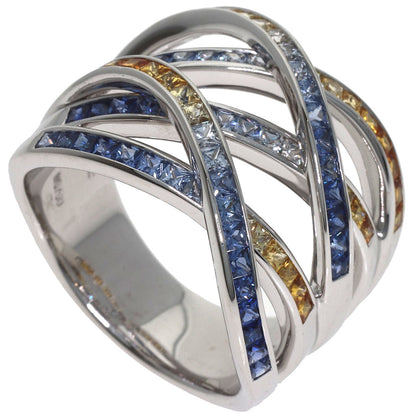 Jeunet sapphire Ring K18 White Gold Ladies [Used]