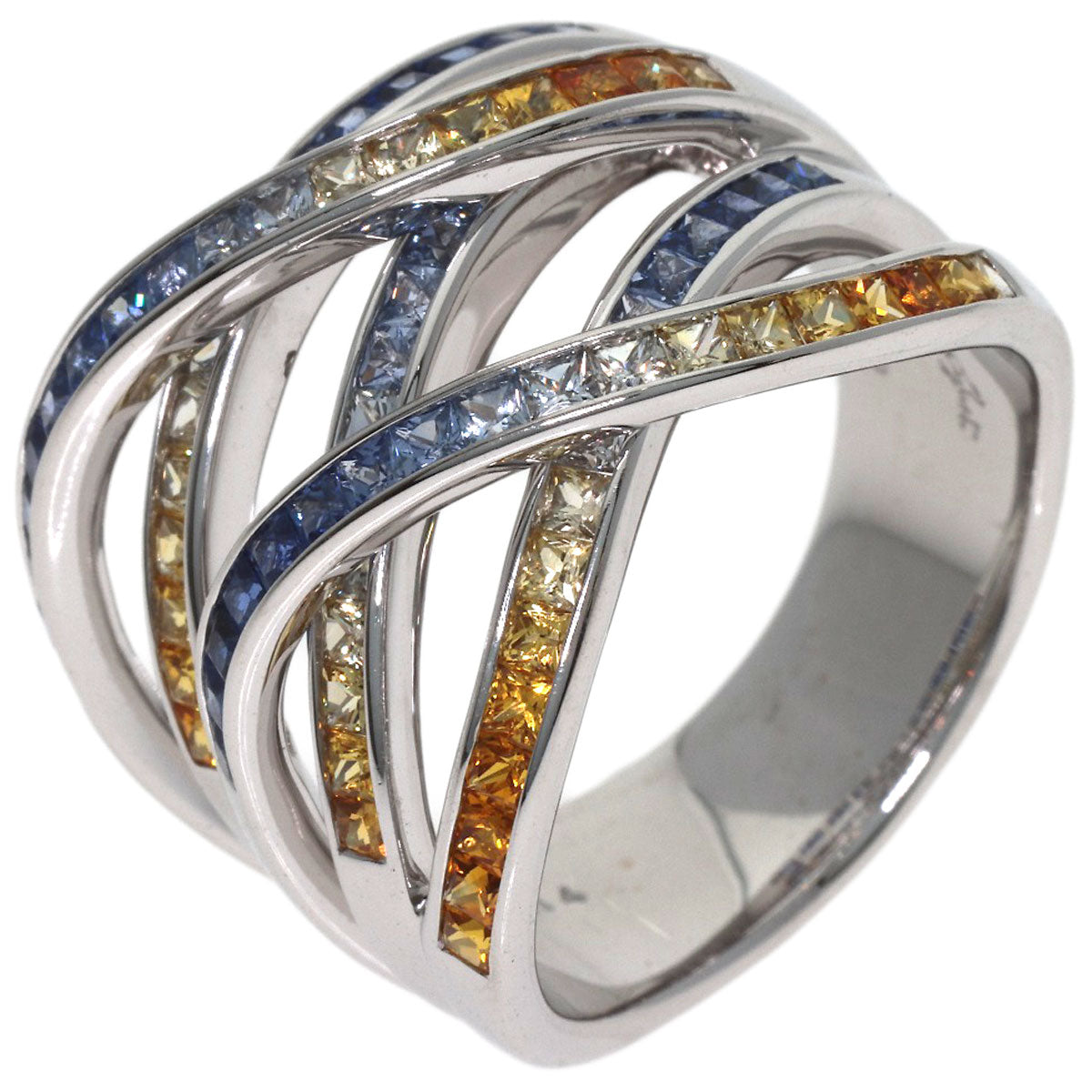 Jeunet sapphire Ring K18 White Gold Ladies [Used]