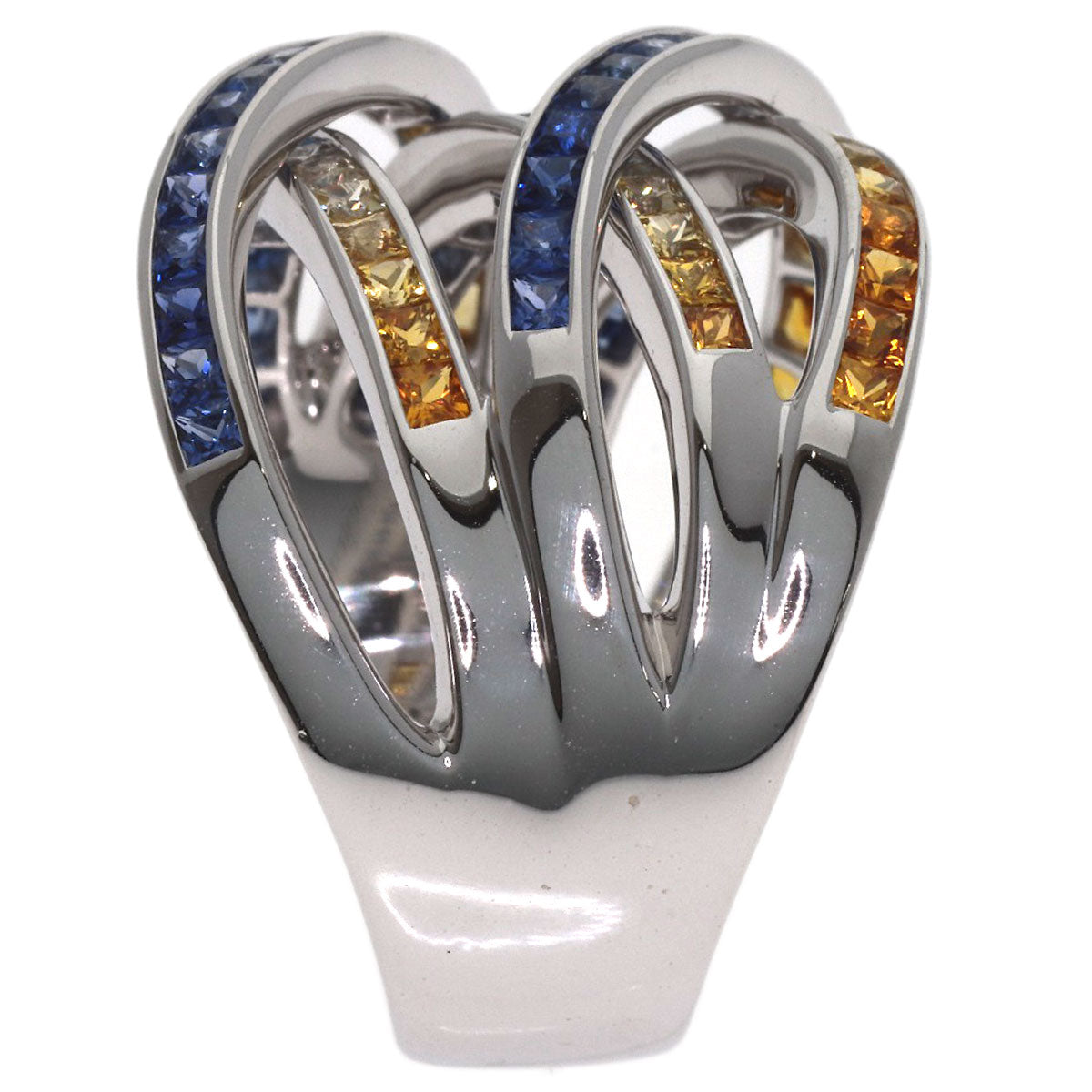 Jeunet sapphire Ring K18 White Gold Ladies [Used]