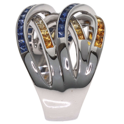 Jeunet sapphire Ring K18 White Gold Ladies [Used]