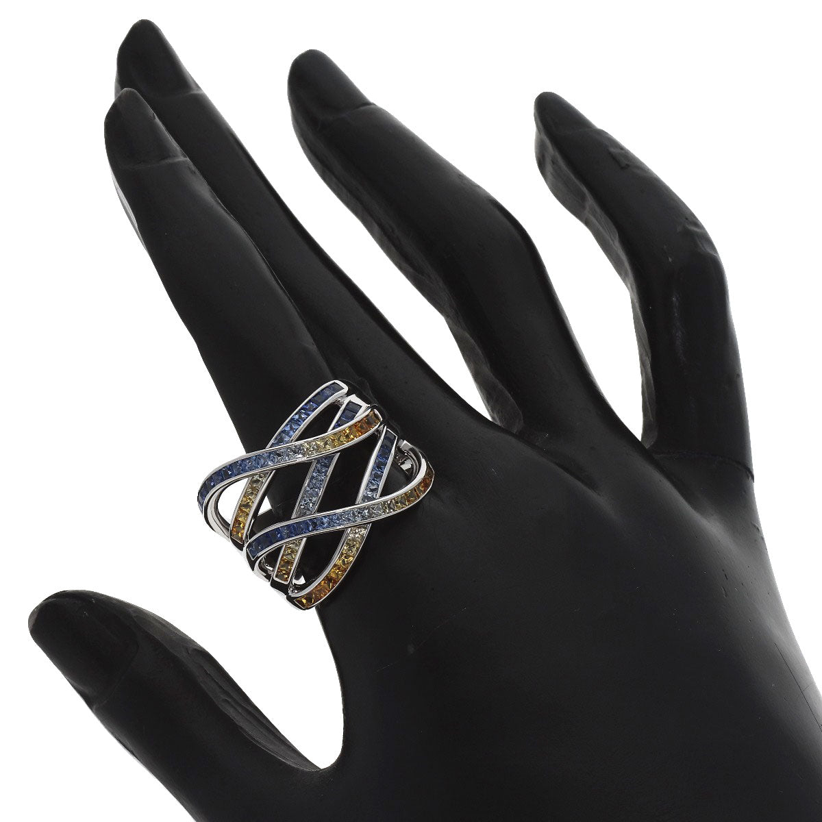 Jeunet sapphire Ring K18 White Gold Ladies [Used]