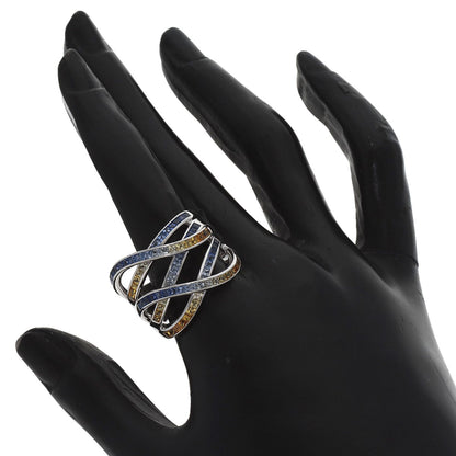 Jeunet sapphire Ring K18 White Gold Ladies [Used]