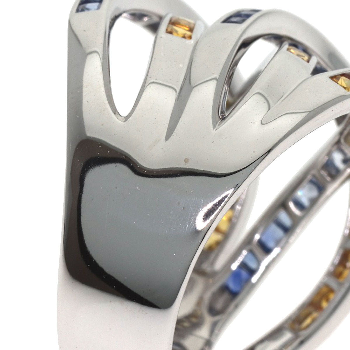 Jeunet sapphire Ring K18 White Gold Ladies [Used]