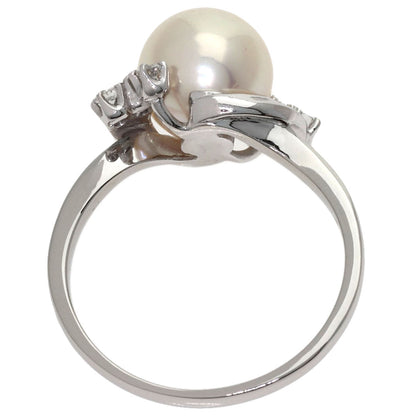 MIKIMOTO Pearl Pearl Diamond Ring Platinum PT950 Ladies [Used]