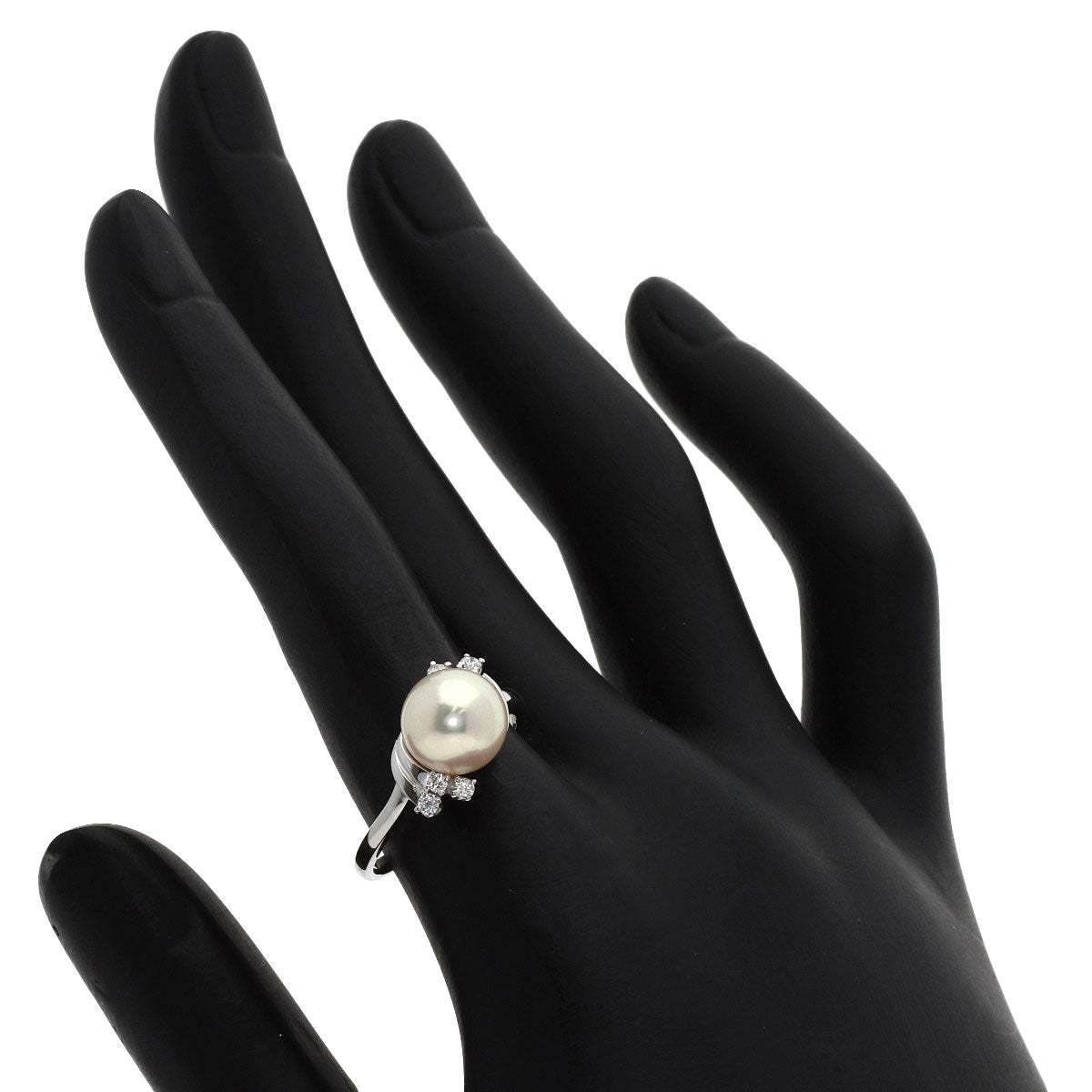 MIKIMOTO Pearl Pearl Diamond Ring Platinum PT950 Ladies [Used]