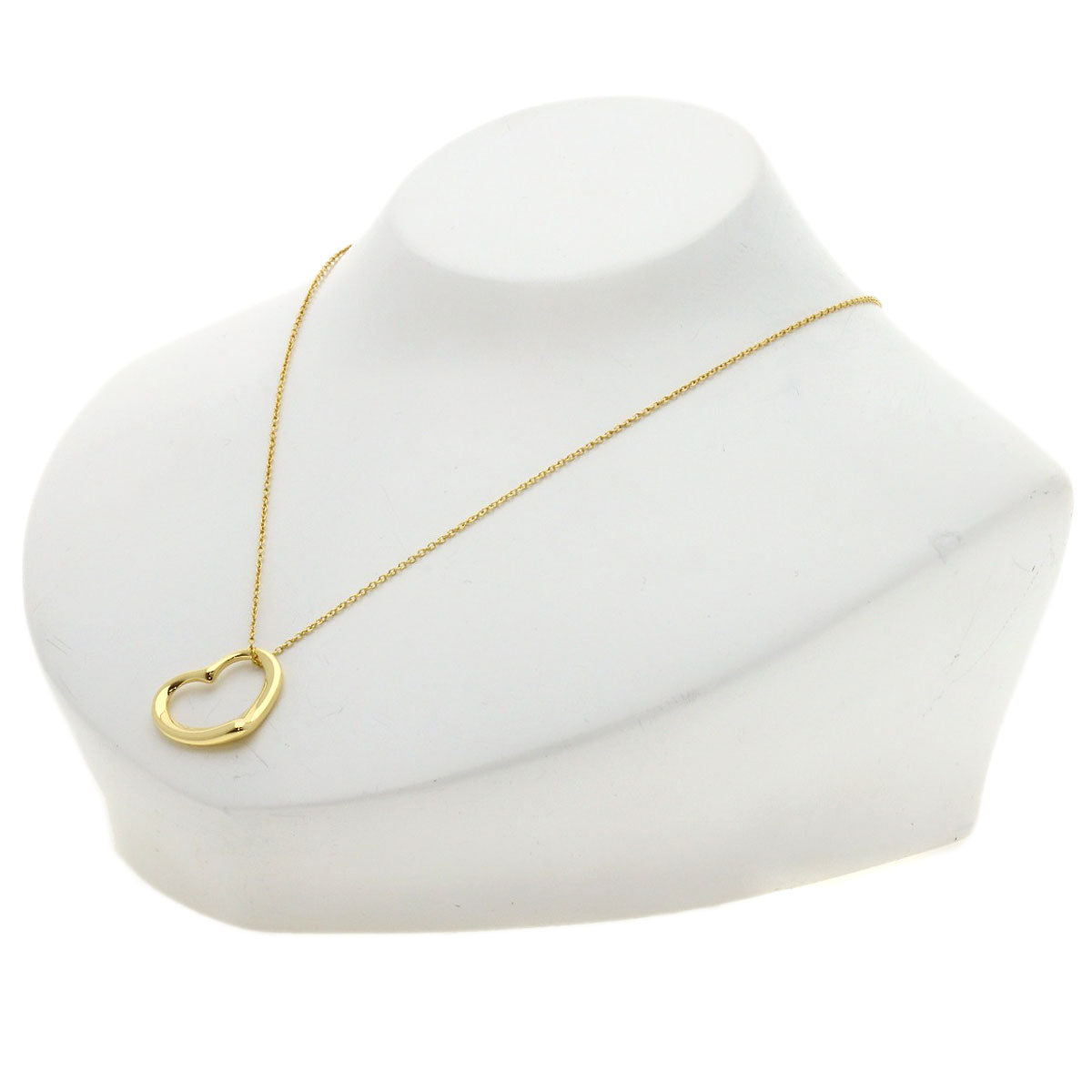 TIFFANY&Co. Open heart Necklace K18 Yellow Gold Ladies [Used]