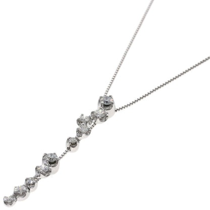 0.7ct Diamond Necklace K18 White Gold 5.1g　Ladies