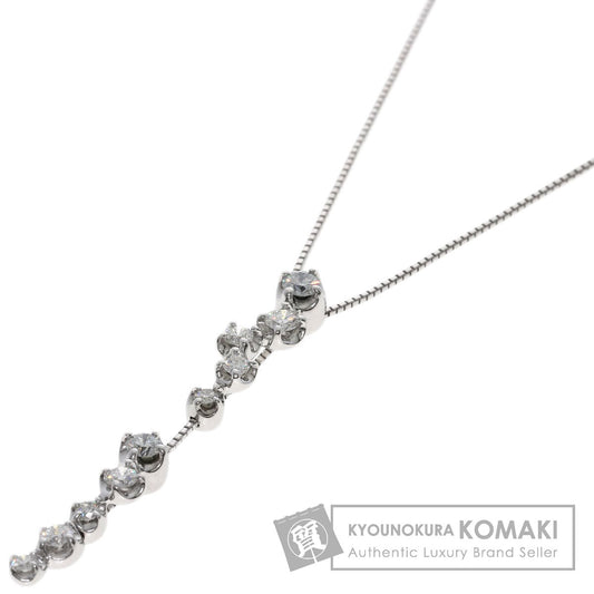 0.7ct Diamond Necklace K18 White Gold 5.1g　Ladies