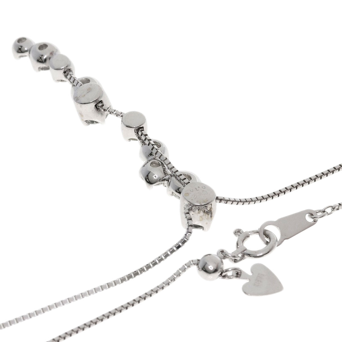 0.7ct Diamond Necklace K18 White Gold 5.1g　Ladies