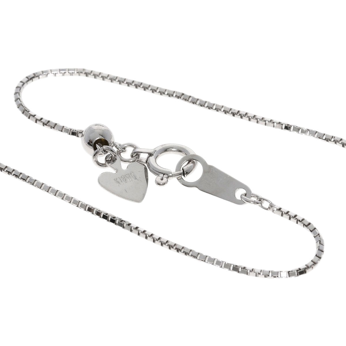 0.7ct Diamond Necklace K18 White Gold 5.1g　Ladies