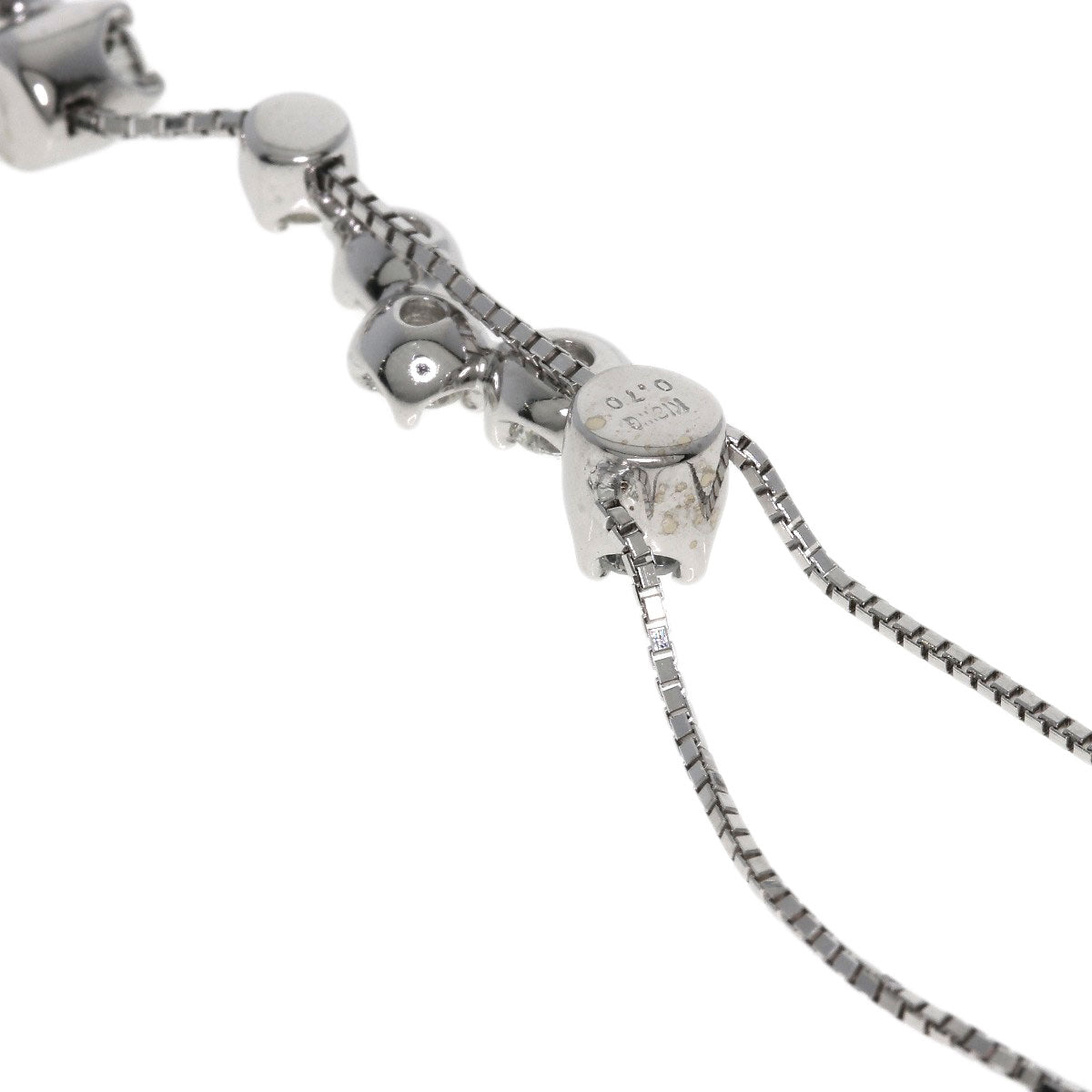 0.7ct Diamond Necklace K18 White Gold 5.1g　Ladies