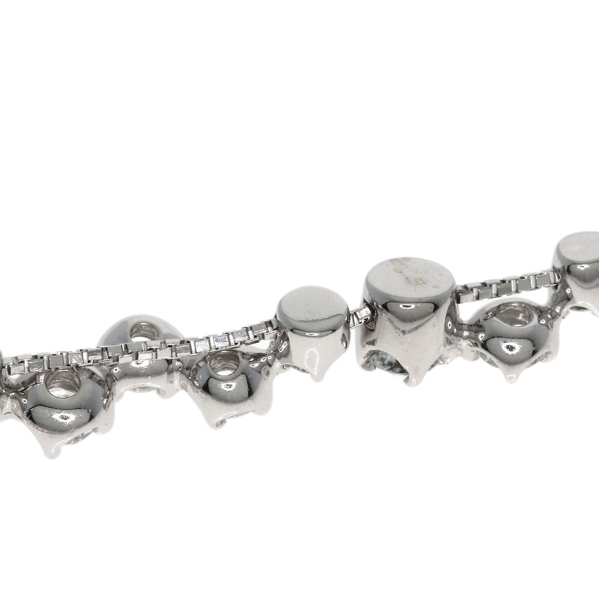 0.7ct Diamond Necklace K18 White Gold 5.1g　Ladies