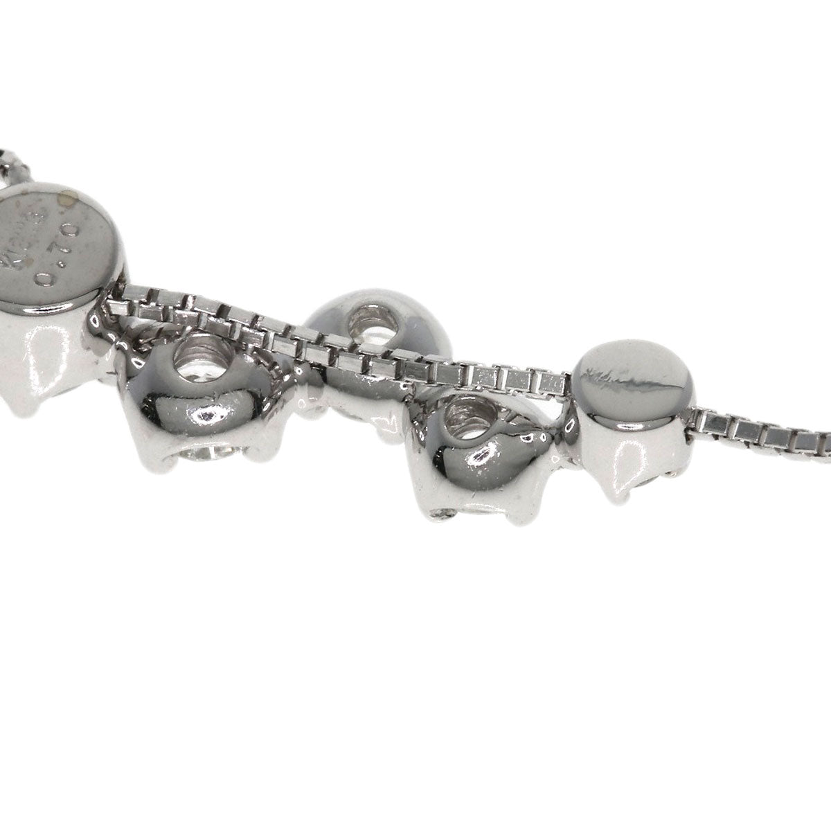 0.7ct Diamond Necklace K18 White Gold 5.1g　Ladies