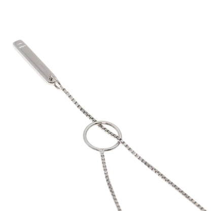 GUCCI lariat Necklace K18 White Gold Ladies [Used]