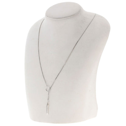 GUCCI lariat Necklace K18 White Gold Ladies [Used]