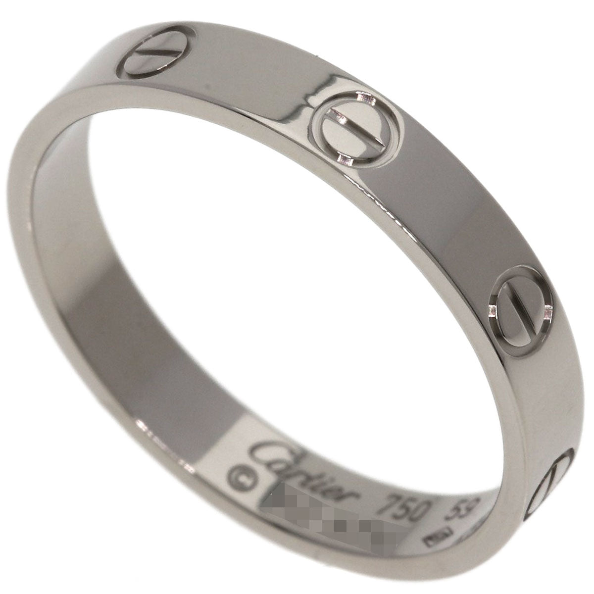 CARTIER Mini love ring #59 Ring K18 White Gold Ladies [Used]