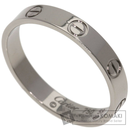 CARTIER Mini love ring #59 Ring K18 White Gold Ladies [Used]