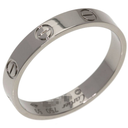 CARTIER Mini love ring #59 Ring K18 White Gold Ladies [Used]