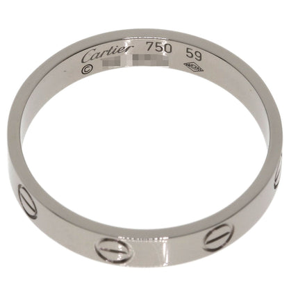 CARTIER Mini love ring #59 Ring K18 White Gold Ladies [Used]