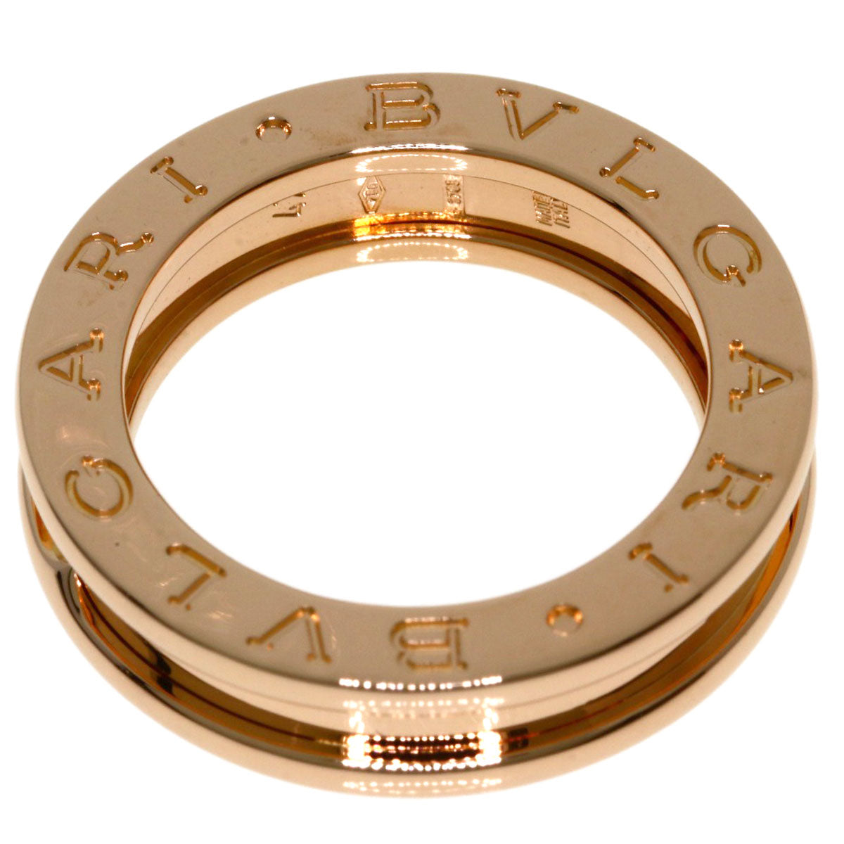 BVLGARI B.zero1 1 Band #47 Ring K18 Pink Gold Ladies [Used]
