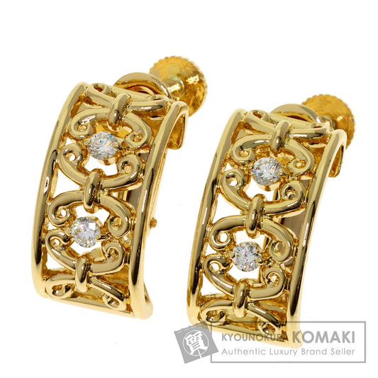 CELINE 4P Diamond Earring K18 Yellow Gold Ladies [Used]