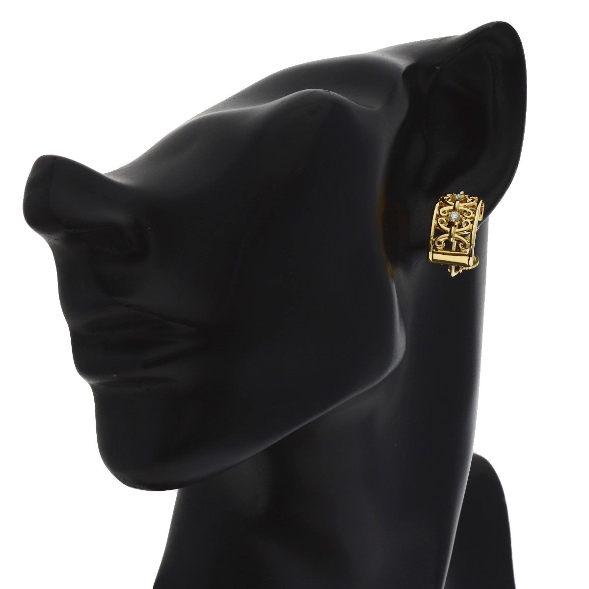 CELINE 4P Diamond Earring K18 Yellow Gold Ladies [Used]