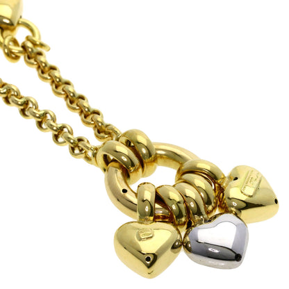 Ponte Vecchio Gioielli Heart Pavé Diamond Necklace K18 Yellow Gold Ladies [Used]