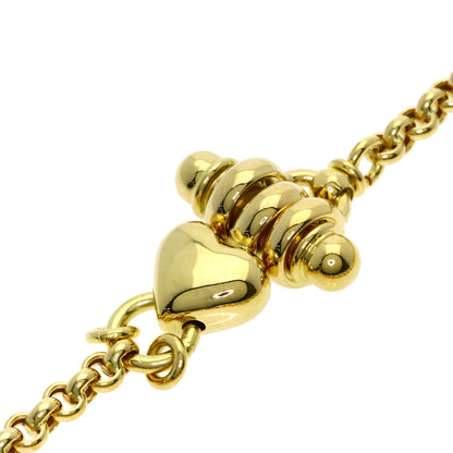 Ponte Vecchio Gioielli Heart Pavé Diamond Necklace K18 Yellow Gold Ladies [Used]